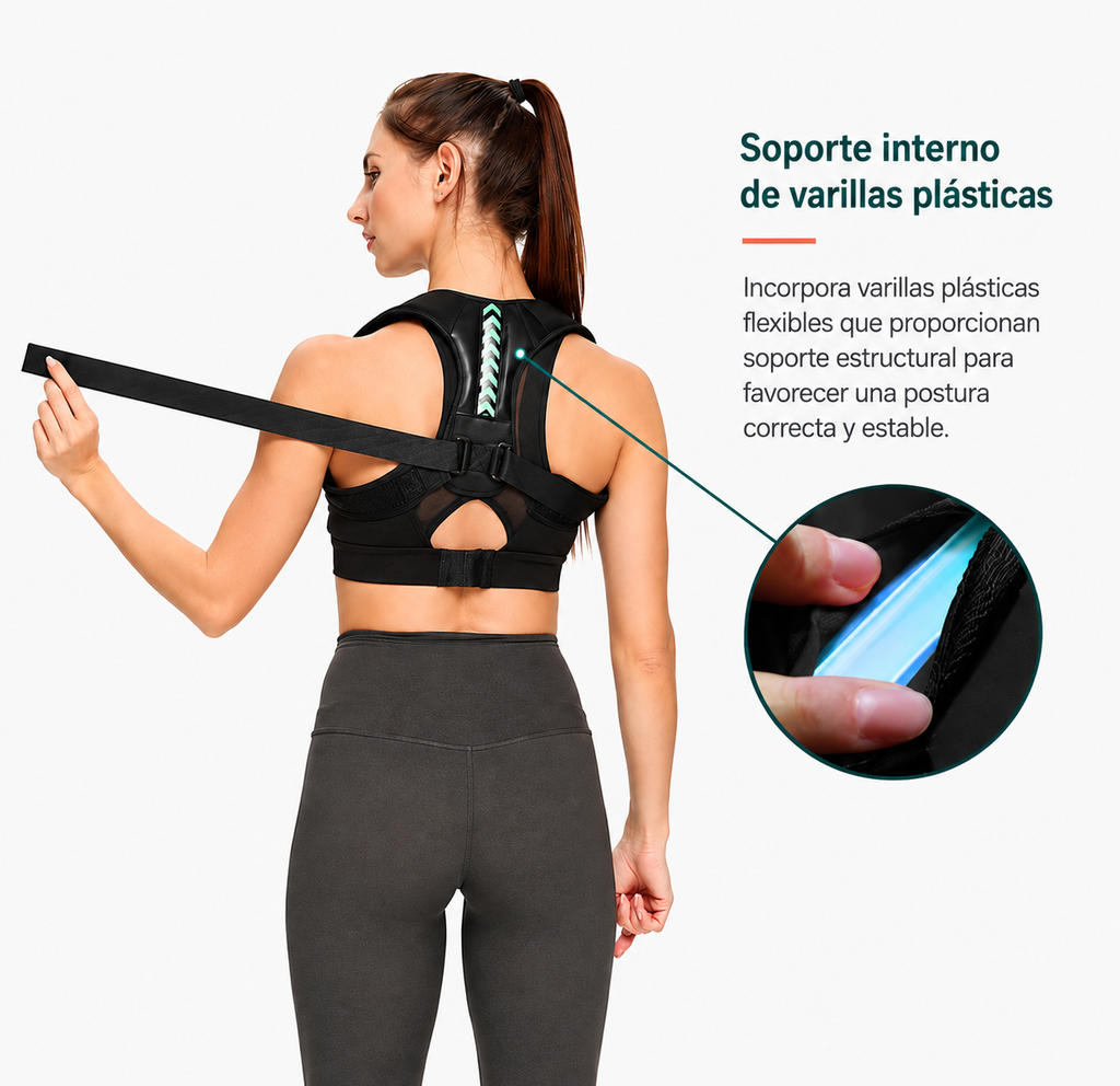 Corrector de Postura Ajustable Reliviohaus – Alivio para Espalda, Cuello y Hombros